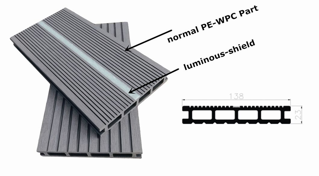 Light Wood Plastic Composite WPC Decking for Warning Sign