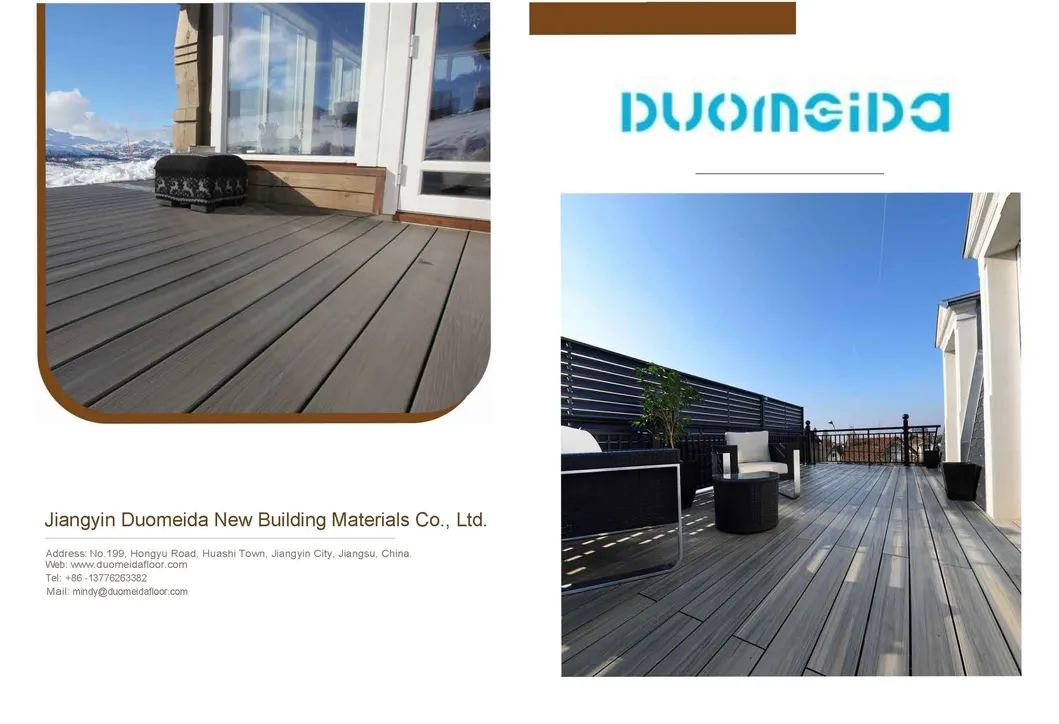 Low Maintenance WPC Wood Plastic Composite Round Hollow Decking