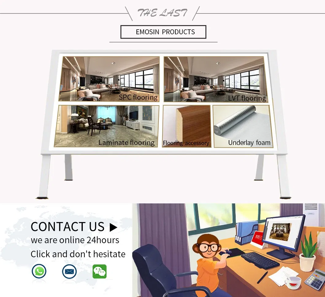 Lujo Loose Lay Incombustible En Relieve Lvt/PVC/Lvp/Rvp/Spc Piso De La Cerradura Del Tecleo De La Baldosa De Vinilo