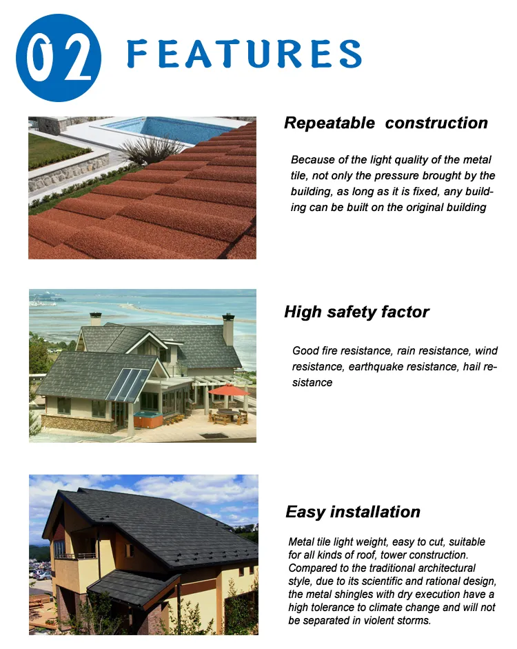 Metal Roofs in Florida Long Span Stone Ccoated Roof Sheet Chinese Roof Tiles Milano Roofing Tiles