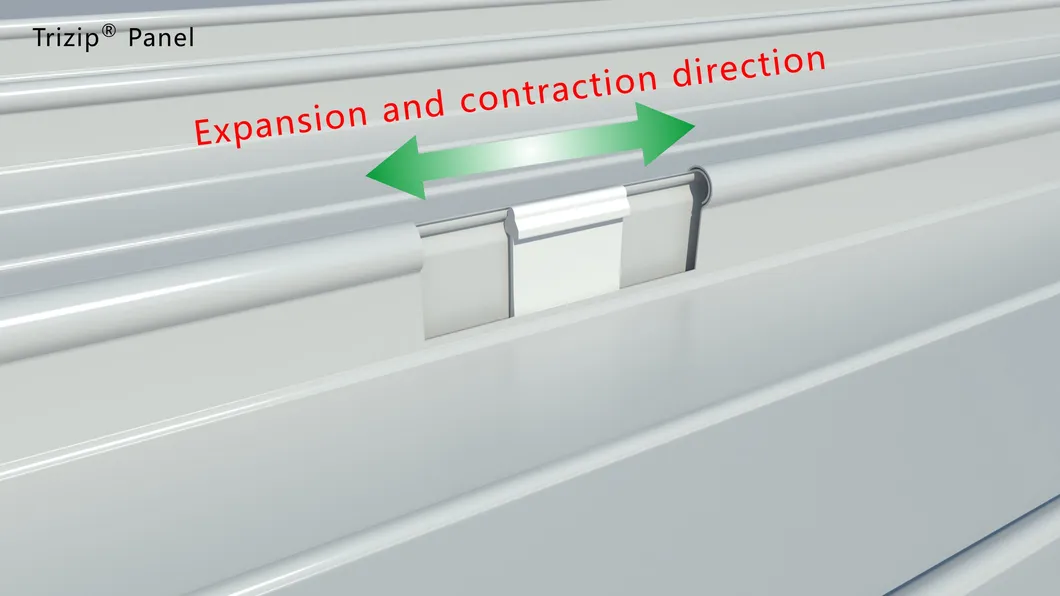 Metal Trizip Aluminum Alloy Standing Seam Roofing, Facade, Cladding System Gw023