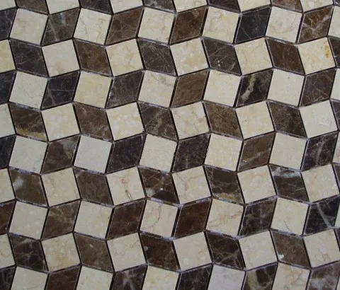 Natural Stone Bianco Carrara Marble Mosaic / Marble Mosaic Tile for Paving Stone/Garden Yard/Wall