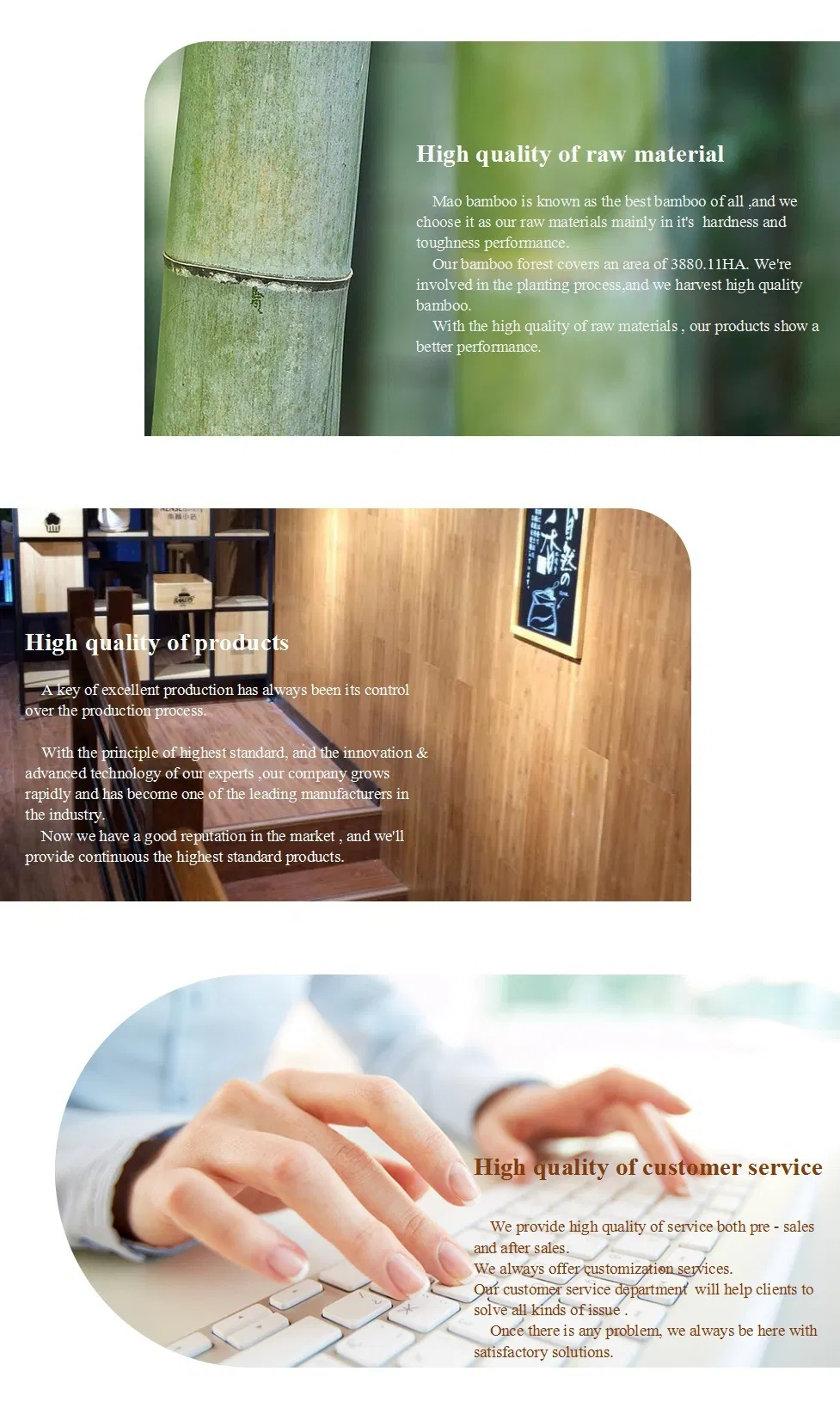 Nature Appearance Anti-Crack Anti-Slip High Density Durable Bamboo Flooring for Sale