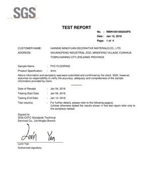 Nonslip Factory Direct Price Rigid Core Spc Flooring, 3D Wood Spc Luxury Vinyl Flooring