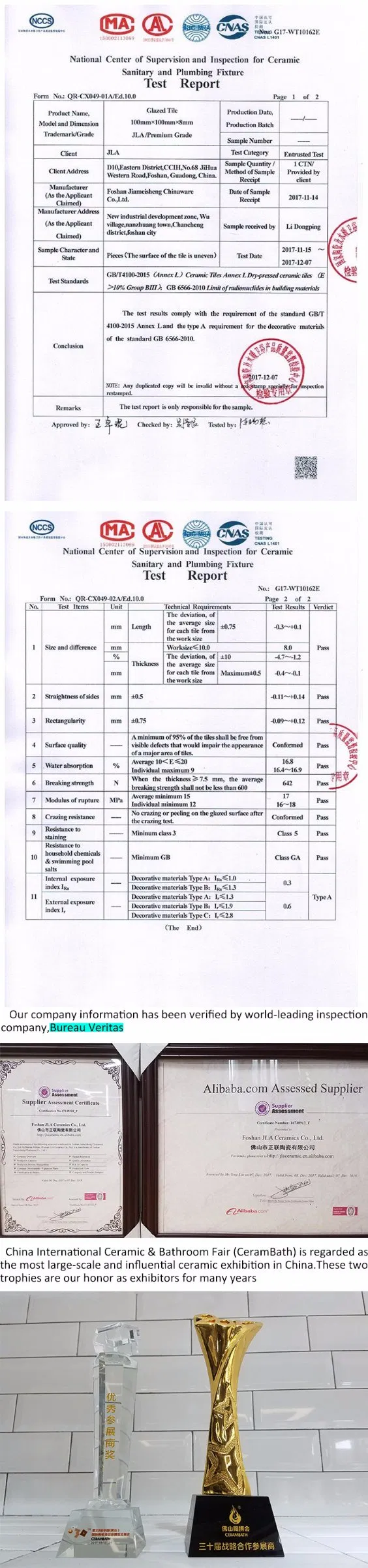 Orange 75X150mm 3X6 Inch Size and Interior Usage Ceramic Wall Tiles for Cafe