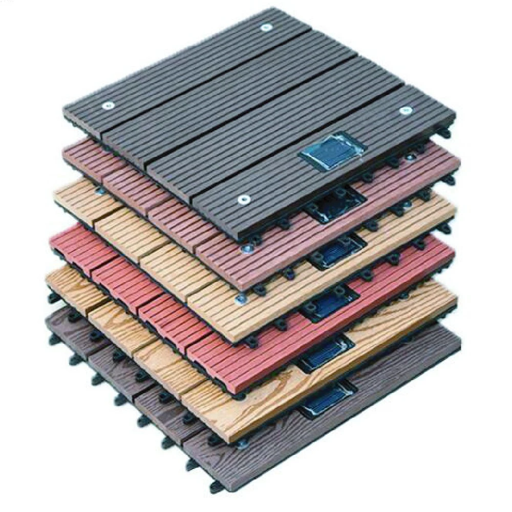 Outdoor Interlocking Plastic Base Waterproof High Quality WPC Deck Tile