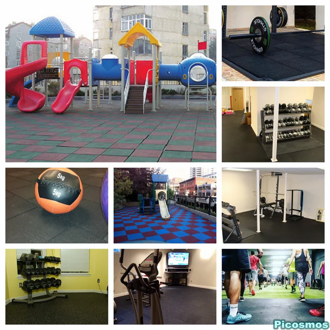 Outdoor Playground Rubber Floor Mat / Rubber Brick Paver Flooring Rubber Brick Block
