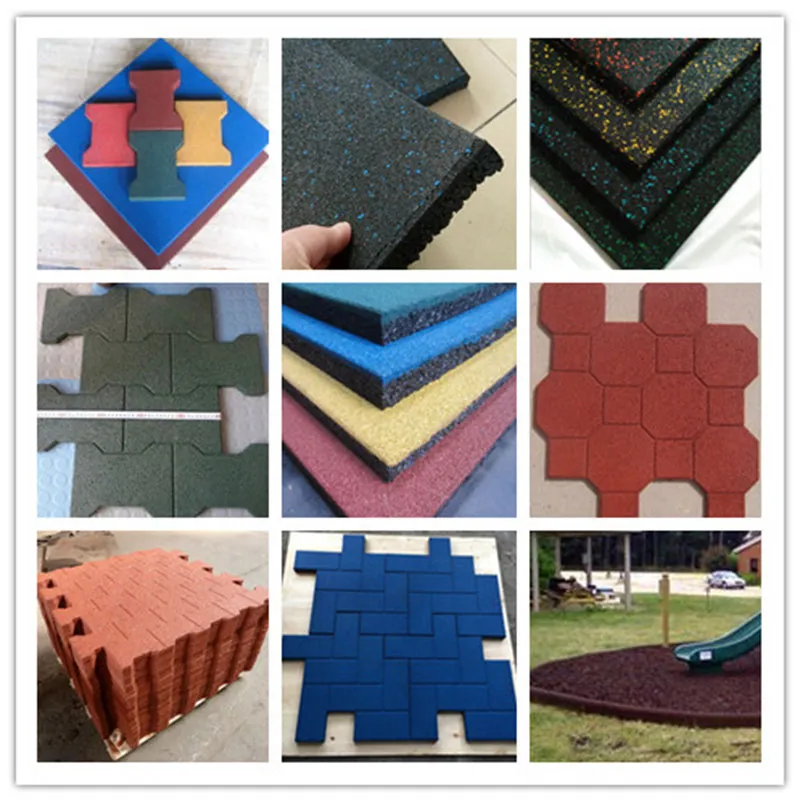 Outdoor Playground Rubber Floor Mat / Rubber Brick Paver Flooring Rubber Brick Block