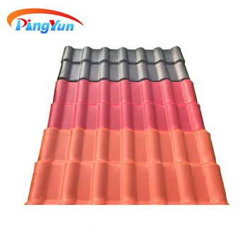 Pingyun Roma and Spanish Style ASA PVC Plastic Roof Tile/Synthetic Resin Roof Tile