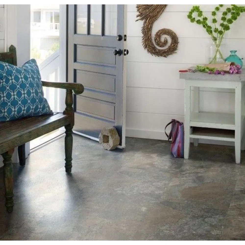 Pisos Laminado PARA Interiores Unilin Click Plastic PVC Spc Grey Marble Vinyl Floor Plank and Wall Tile
