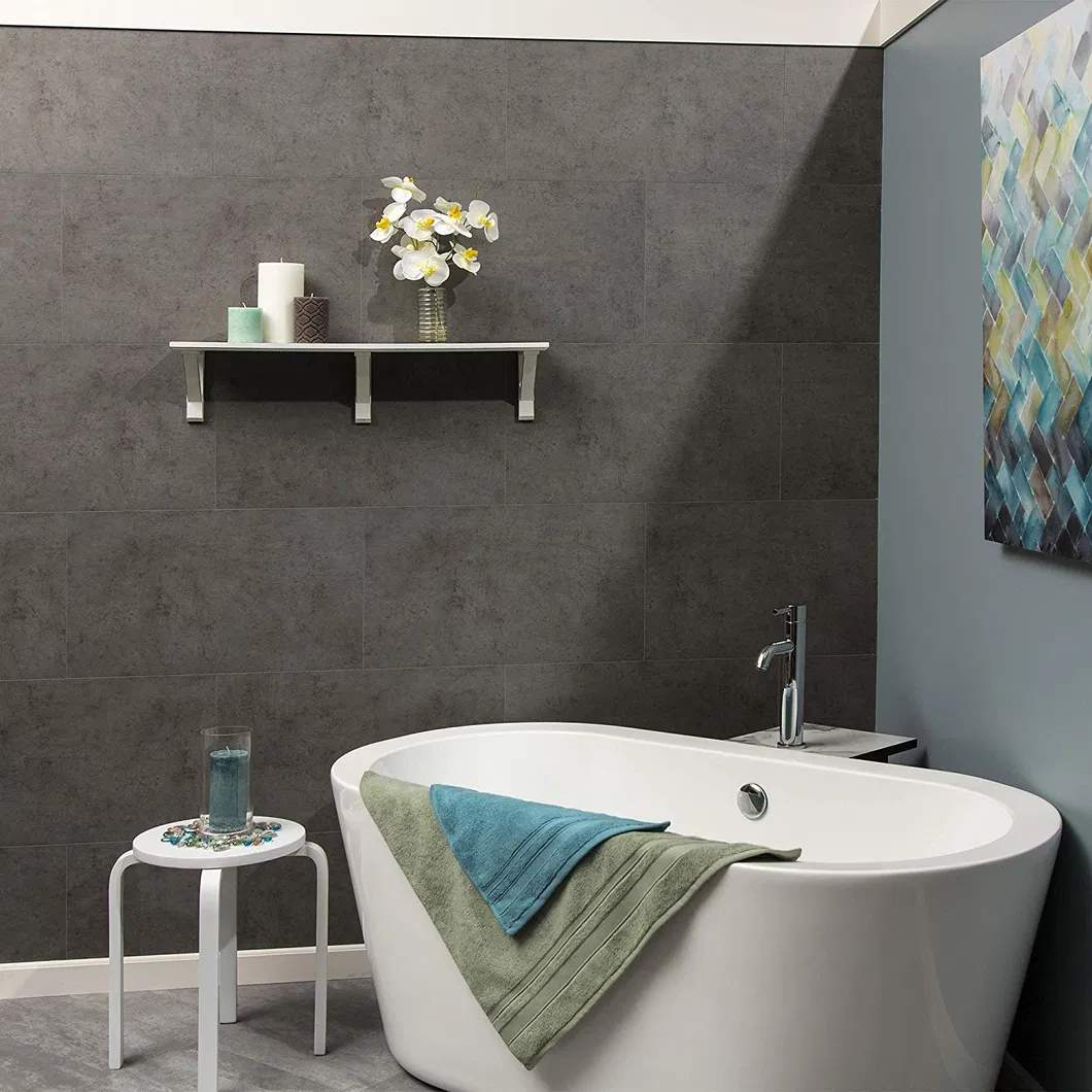 Pisos Laminado PARA Interiores Unilin Click Plastic PVC Spc Grey Marble Vinyl Floor Plank and Wall Tile