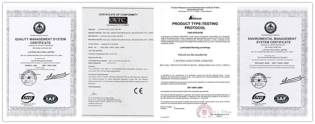 Pisos Laminados Handscrped Surface Waterproof 12mm Luxury Wood Laminate Flooring/ Lamianted Flooring with 2mm EVA Underlay Foam