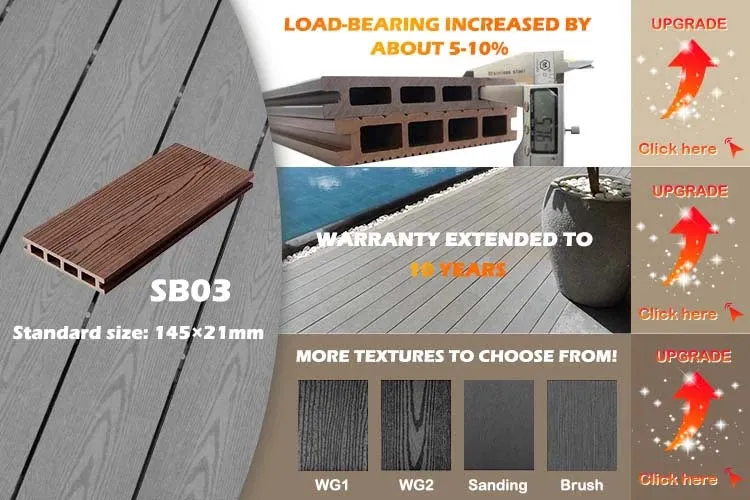 Plastic Roof Deck Waterproof Composite Wood Flooring Board Decking