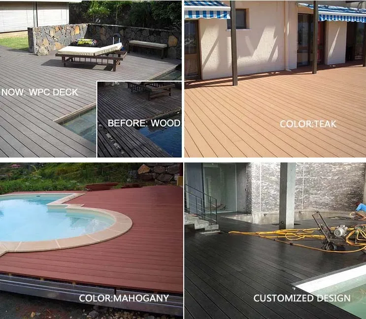 Plastic Roof Deck Waterproof Composite Wood Flooring Board Decking
