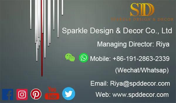 Popular Design Walnt Wood Inlay Metal/Brass Panels Wooden/Parquet Floor Living Room in New Home/Villa/Palace