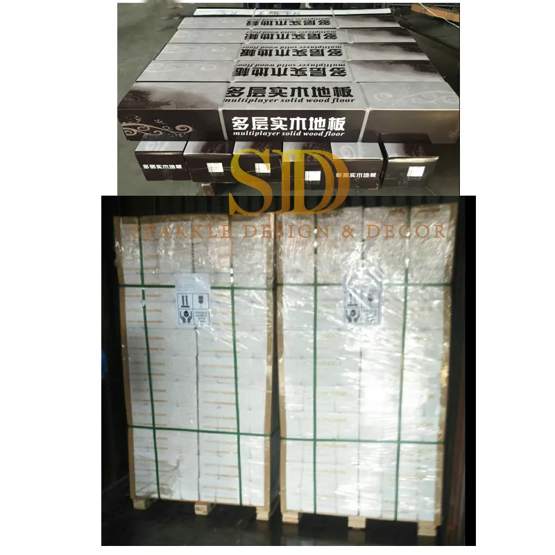 Popular Design Walnt Wood Inlay Metal/Brass Panels Wooden/Parquet Floor Living Room in New Home/Villa/Palace