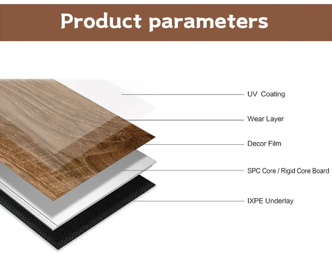 Popular Plank Wood Commercial Spc Vinyl Click Flooring