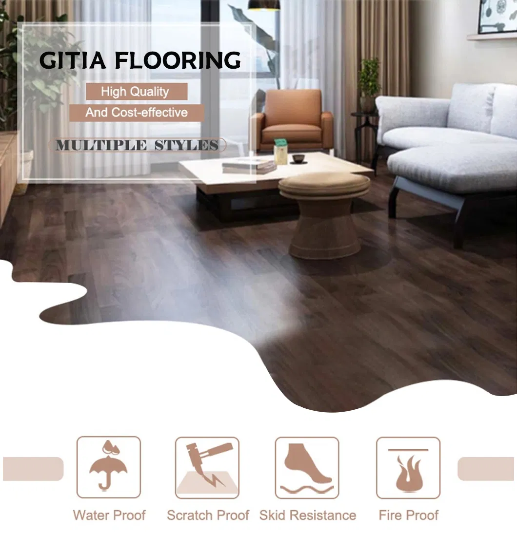 Popular Plank Wood Commercial Spc Vinyl Click Flooring
