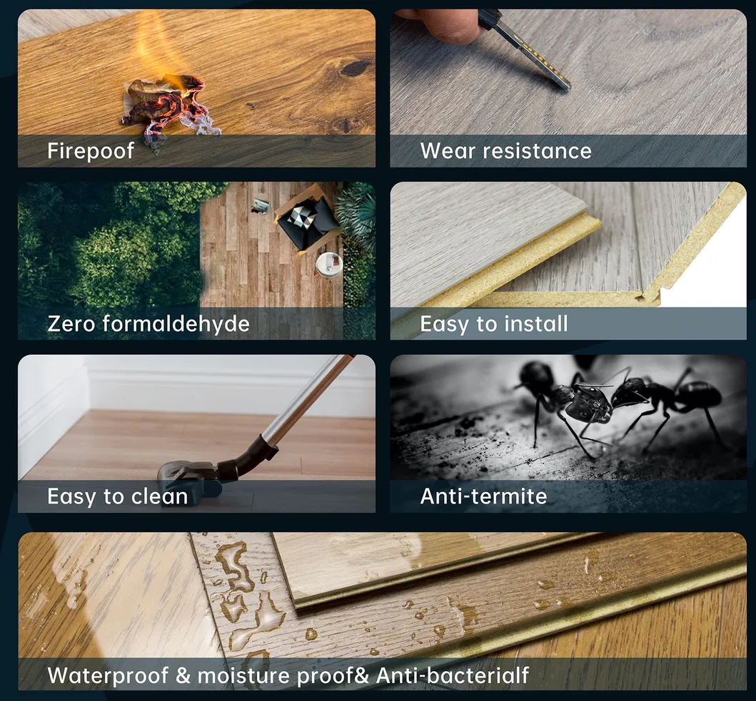 Protex Luxury Flooring Tile PVC Floor Spc Vinyl Floor