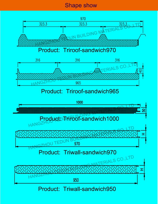 PU Sandwich Roofing Panel