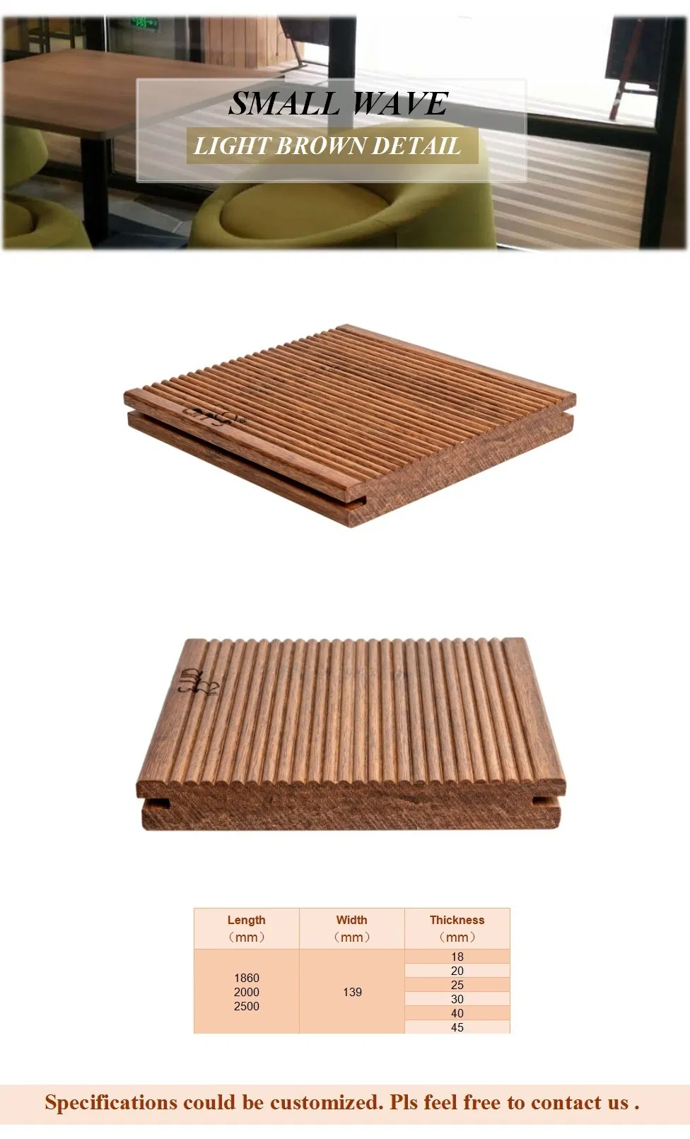 Quick and Easy Installation Natural Appearance Bamboo Flooring for Beach House