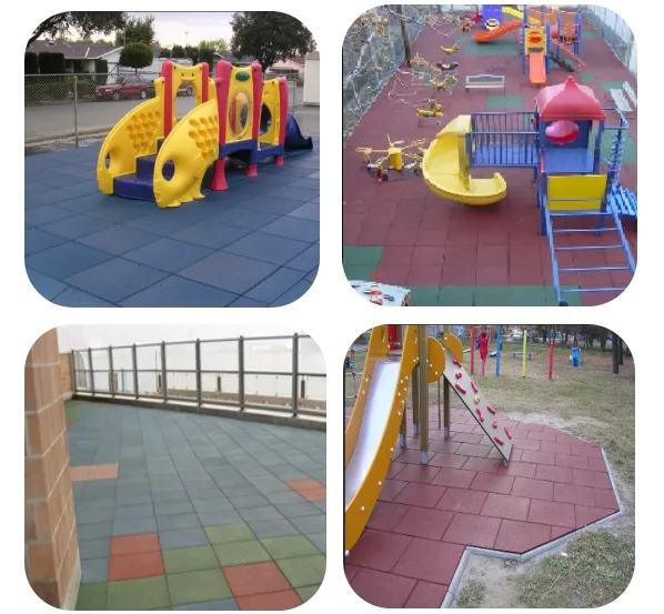 Recycled Rubber Grains Colored Rubber Mat