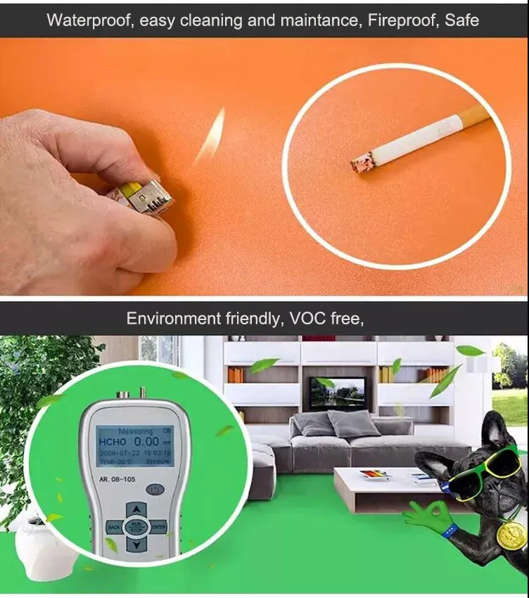 Retail Select Material No Slip Homogeneous Vinyl Roll Floor 4mm