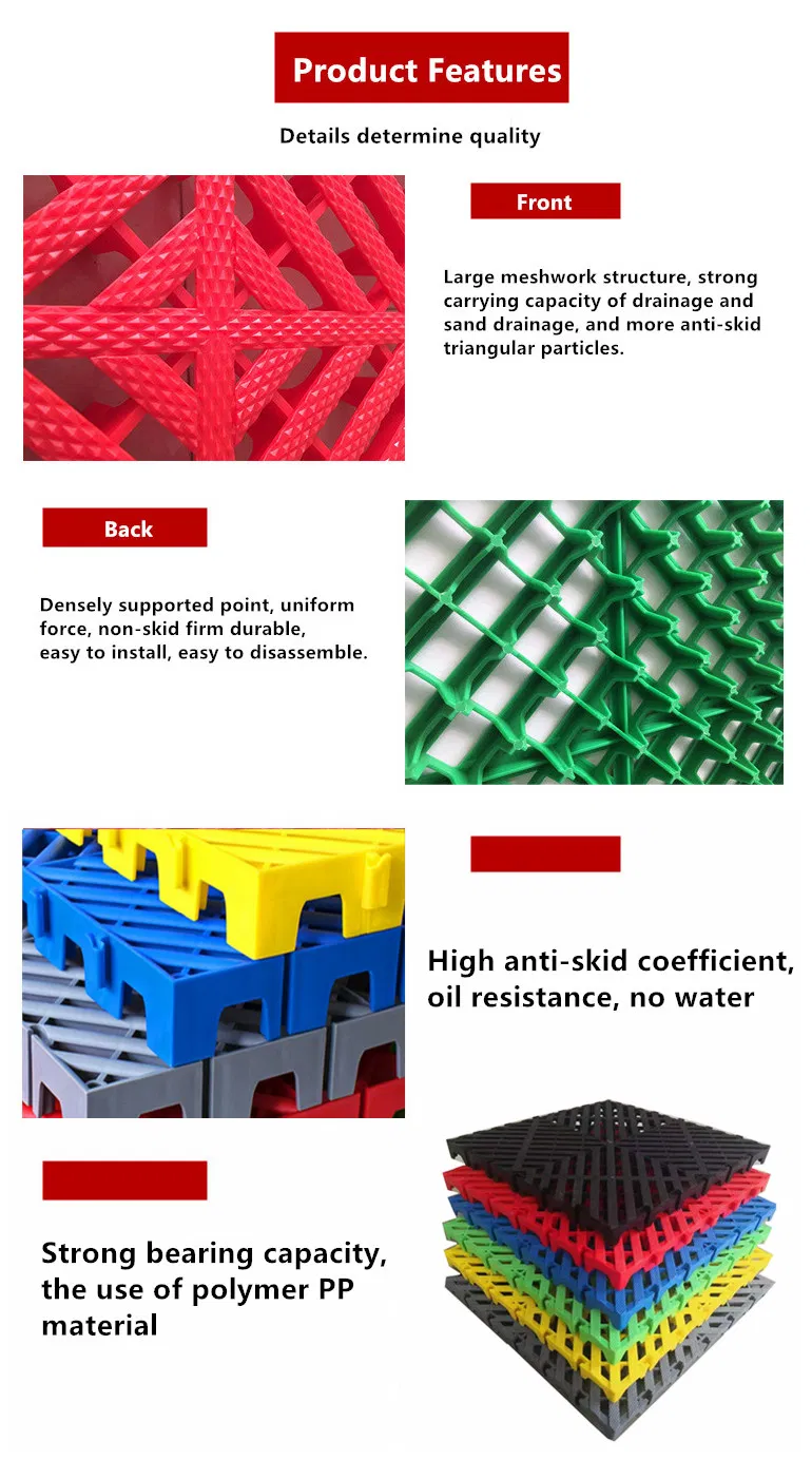 Screw Hole Design Can Be Installed by Yourself Nonslip Plastic Pool Grates Plates