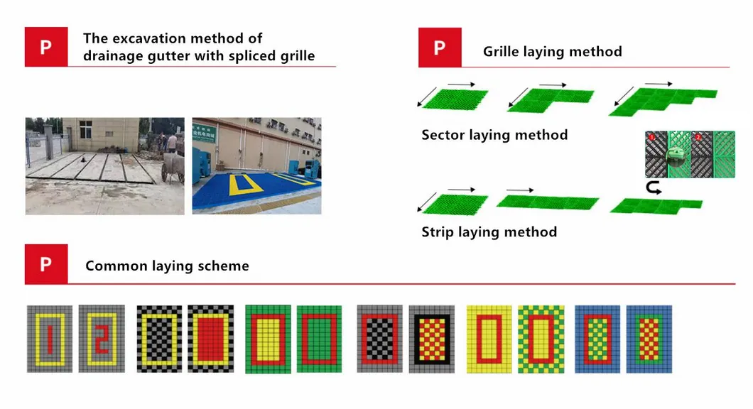 Screw Hole Design Can Be Installed by Yourself Nonslip Plastic Pool Grates Plates