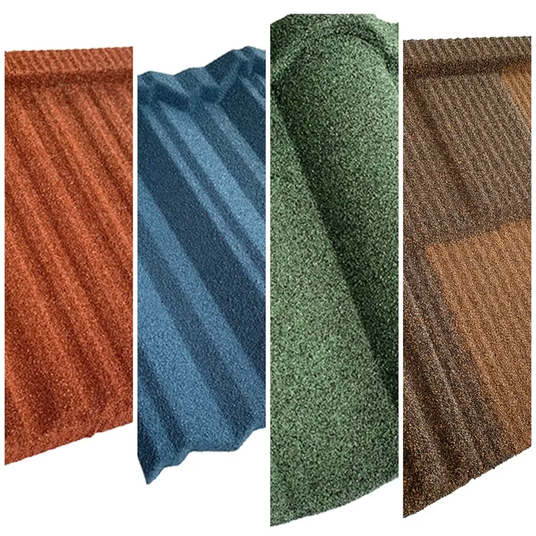 Shingle Design 1340*420mm Stone Coated Roofing Metal Shingle Roof Tile