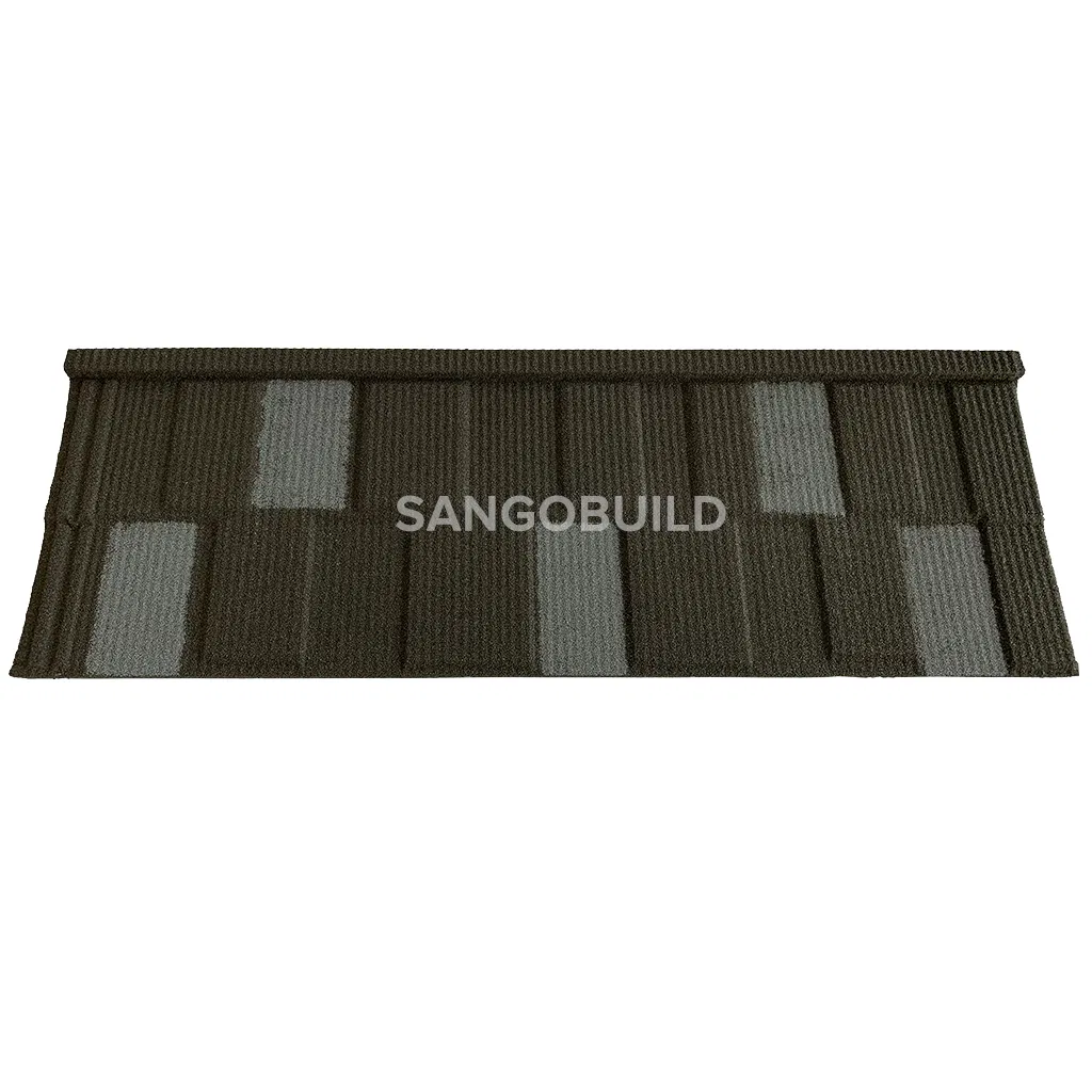 Shingle Design 1340 *420mm Stone Coated Roofing Metal Shingle Roof Tile