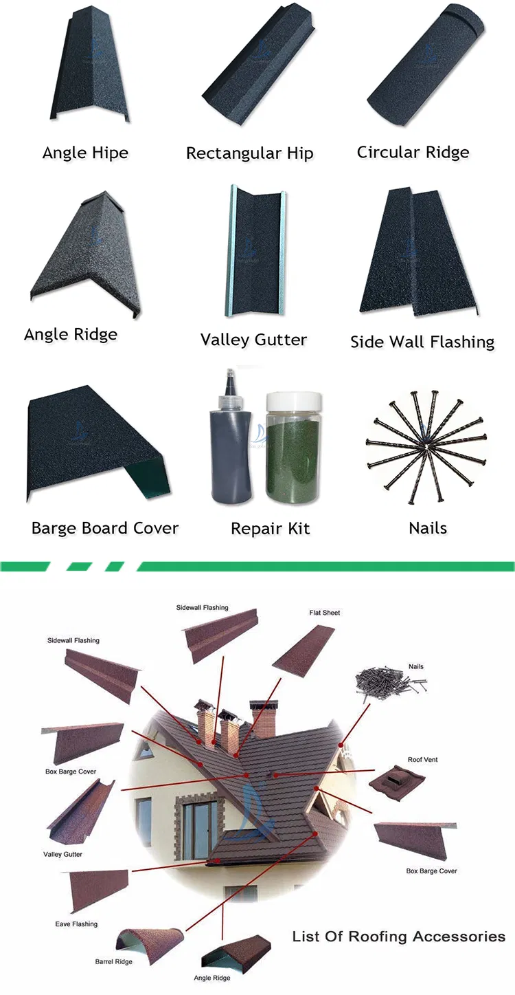 Shingle Design 1340*420mm Stone Coated Roofing Metal Shingle Roof Tile