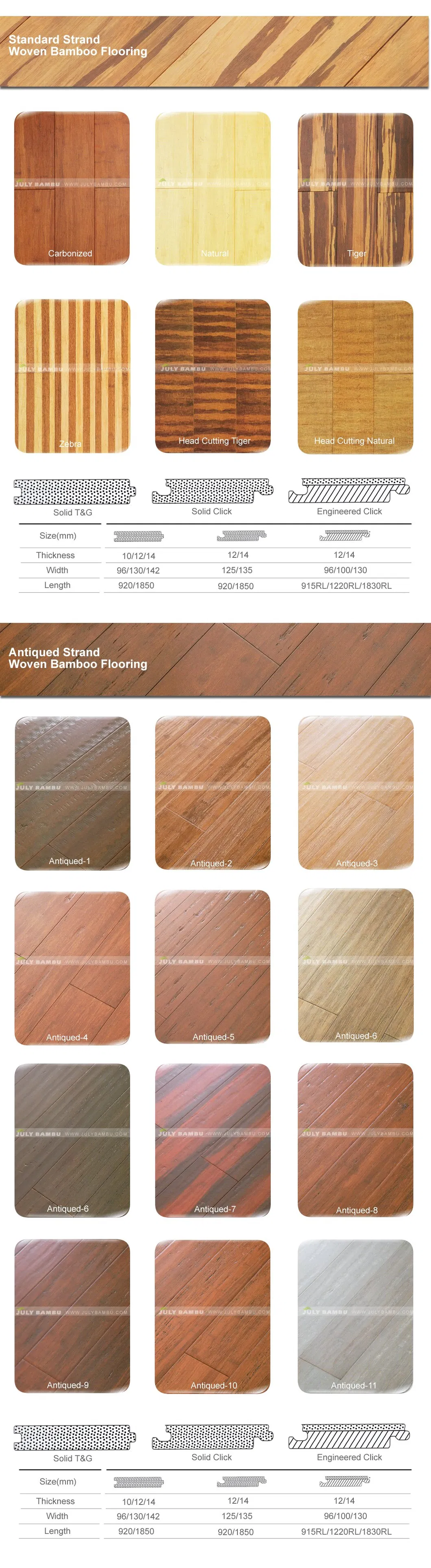 Solid Bamboo Hardwood Flooring for Industrial Flooring
