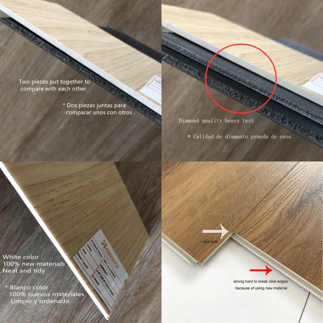 Sound Absorption Easylock Vinyl Plank Floor with IXPE