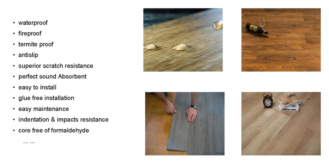 Sound Absorption Easylock Vinyl Plank Floor with IXPE