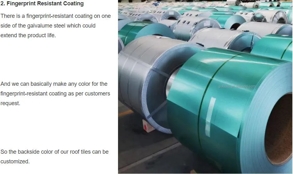 South Korean Colored Stone Coated Steel Roofing Sheets Noise Proof Heat Resistant Roof Tiles 1340*420 mm