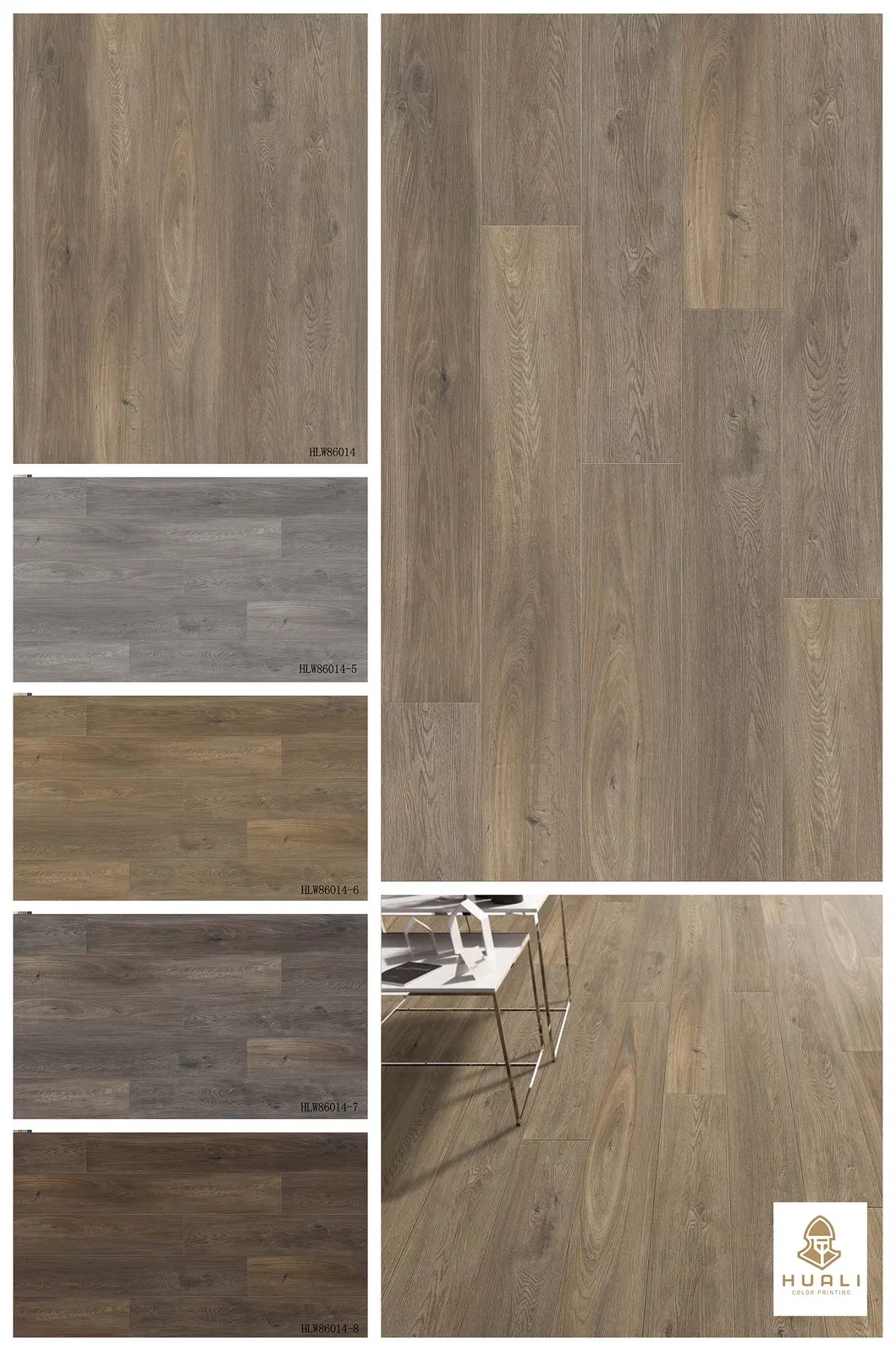 Spc Click Lock Floor Tile PVC Vinyl Flooring 4mm