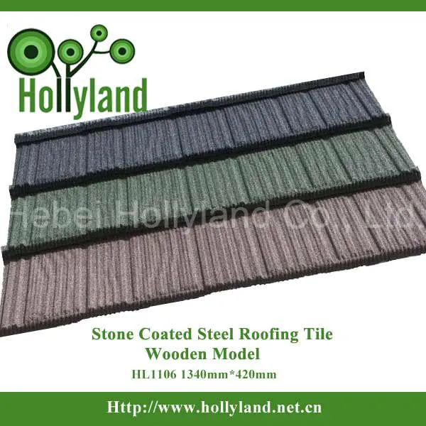 Steel Roof Tile with Stone Chips Coated (Wooden Tile)