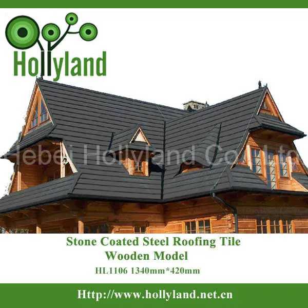 Steel Roof Tile with Stone Chips Coated (Wooden Tile)