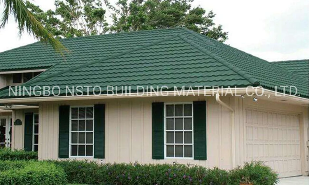 Stone Coated Metal Roof Tiles with Wind and Corrosion Resistance