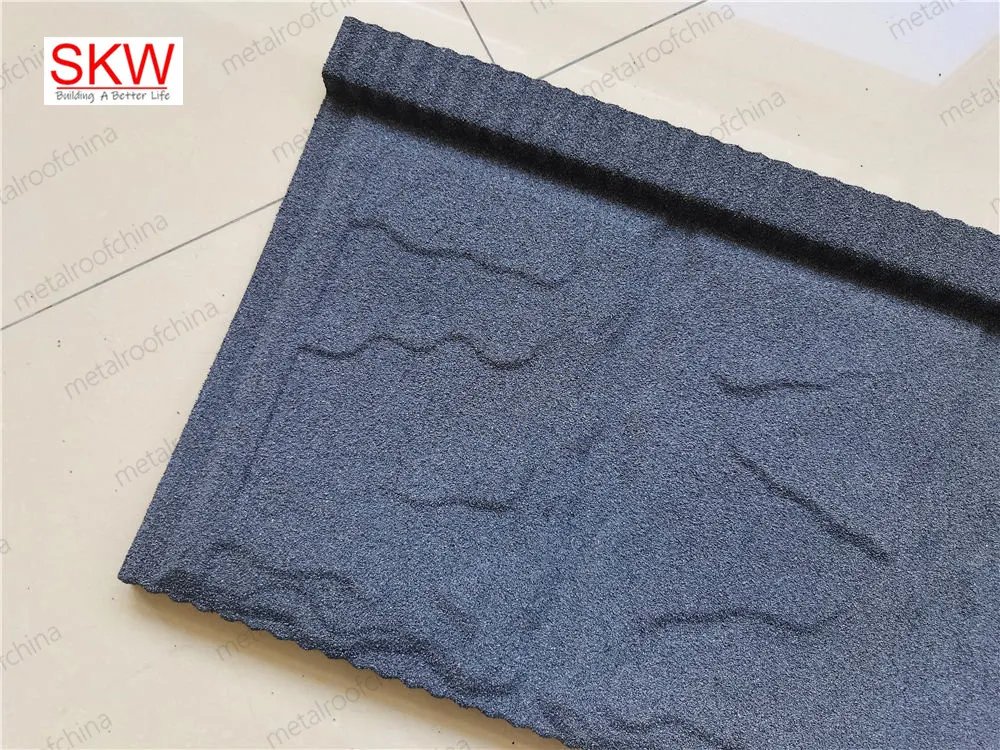 Stone Metal Stone Coated Roof Tile Bond Type 1340*420mm 0.40mm for House Roofing