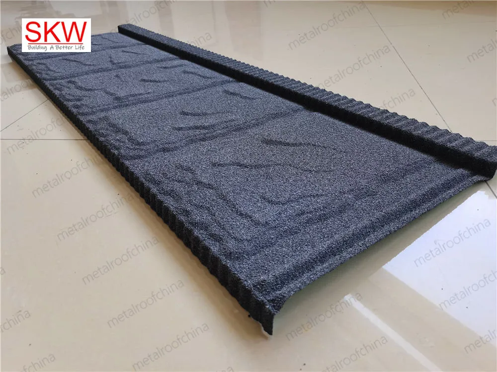 Stone Metal Stone Coated Roof Tile Bond Type 1340 *420mm 0.40mm for House Roofing