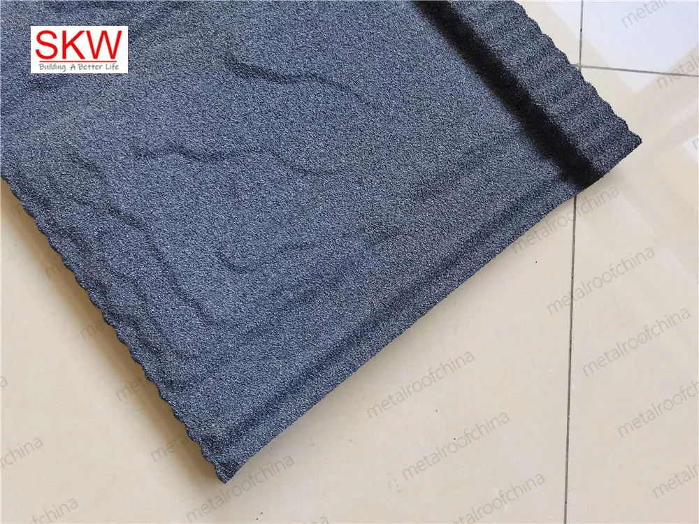 Stone Metal Stone Coated Roof Tile Bond Type 1340*420mm 0.40mm for House Roofing