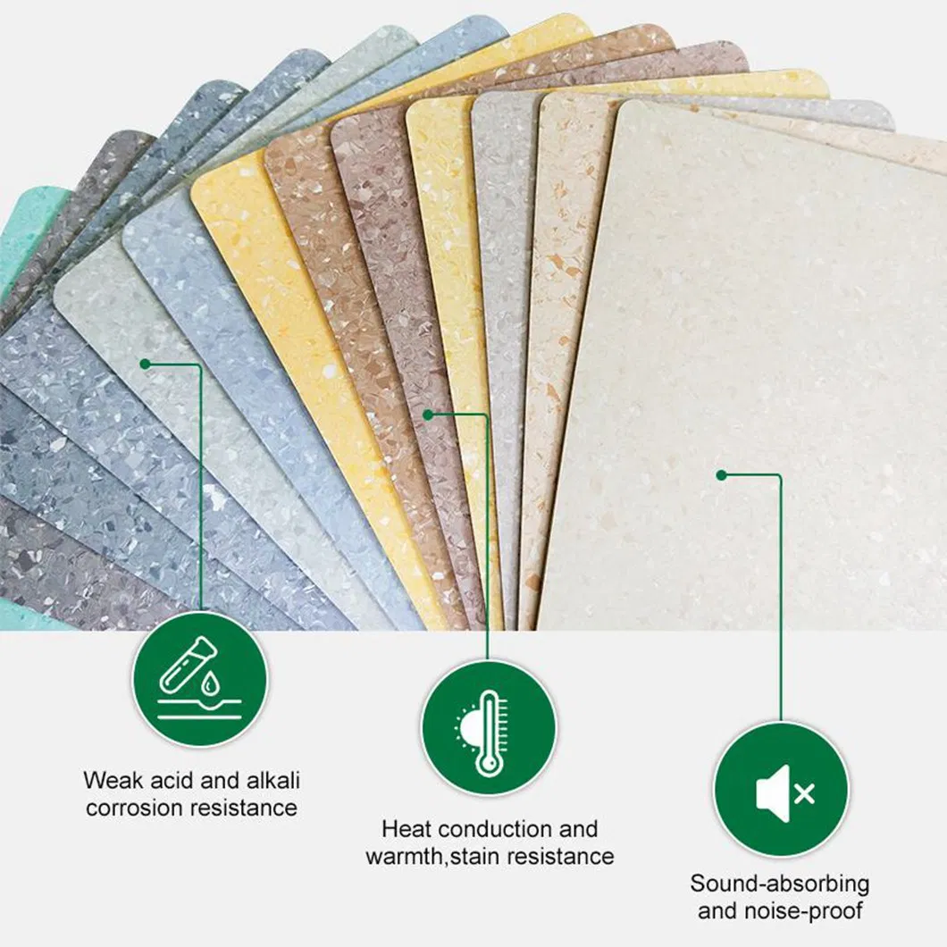 Stone Pattern Composite Plastic Flooring Commercial Flooring Vinyl Roll PVC