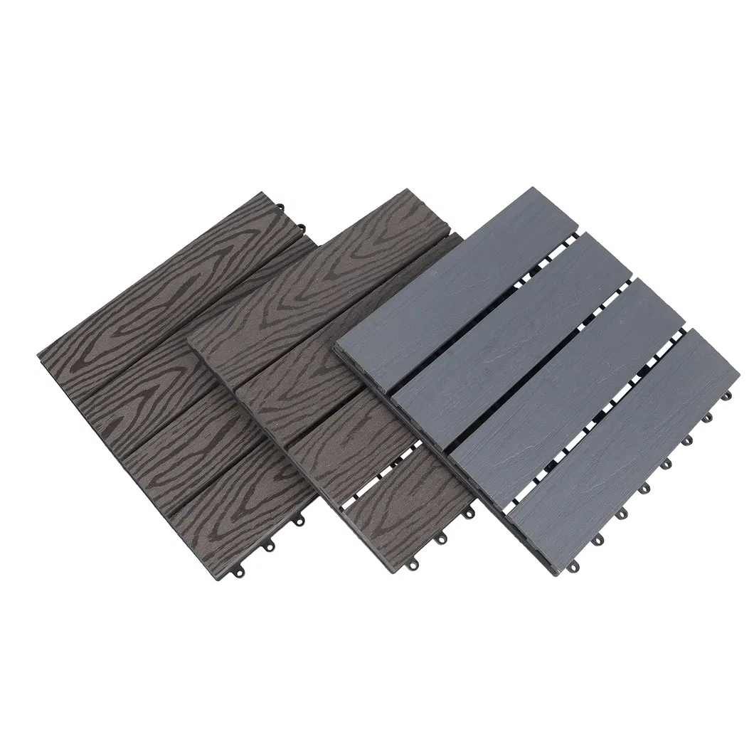 Style Selection Wood Flooring Tiles with Crack-Resistant DIY Style Morden/WPC Deck Tile Floor