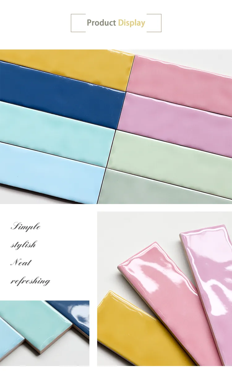 Subway Pink Ceramic Bathroom Wall Tile for Backsplash Kitchen Restaurant Project