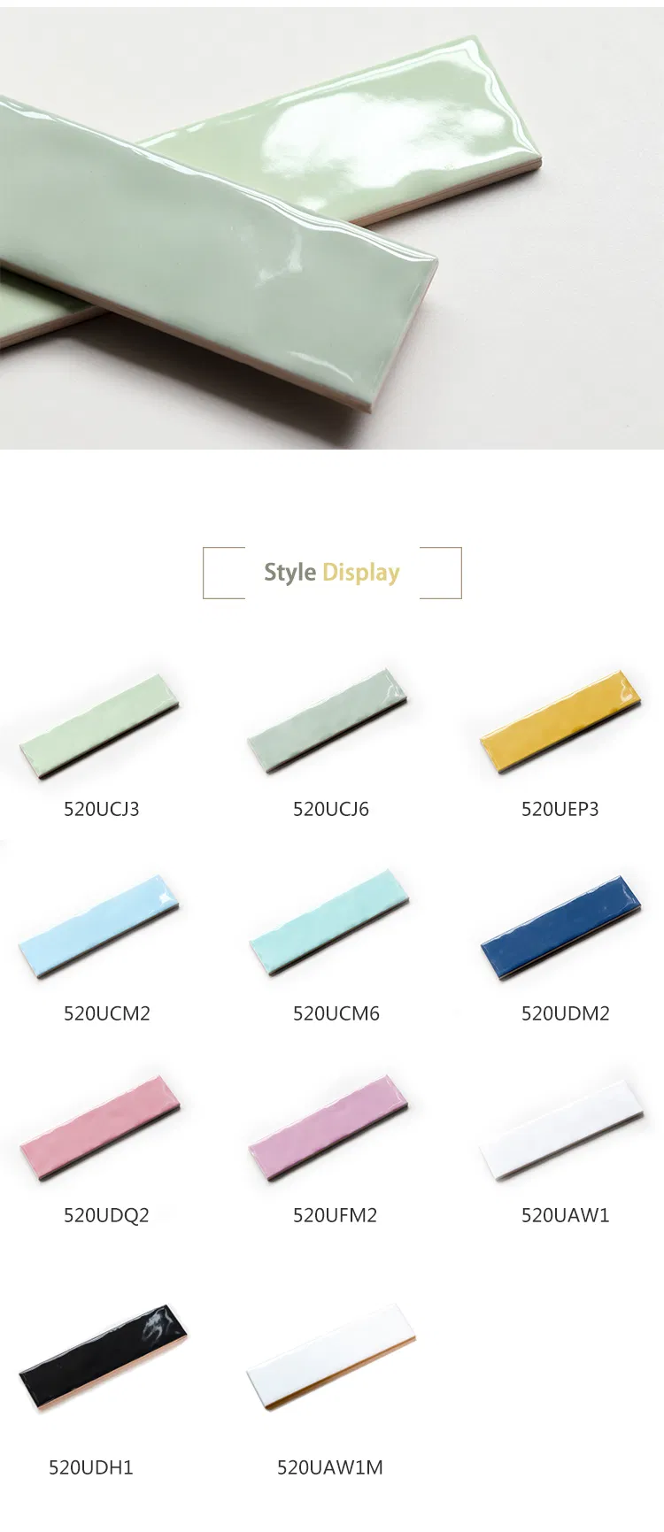 Subway Pink Ceramic Bathroom Wall Tile for Backsplash Kitchen Restaurant Project