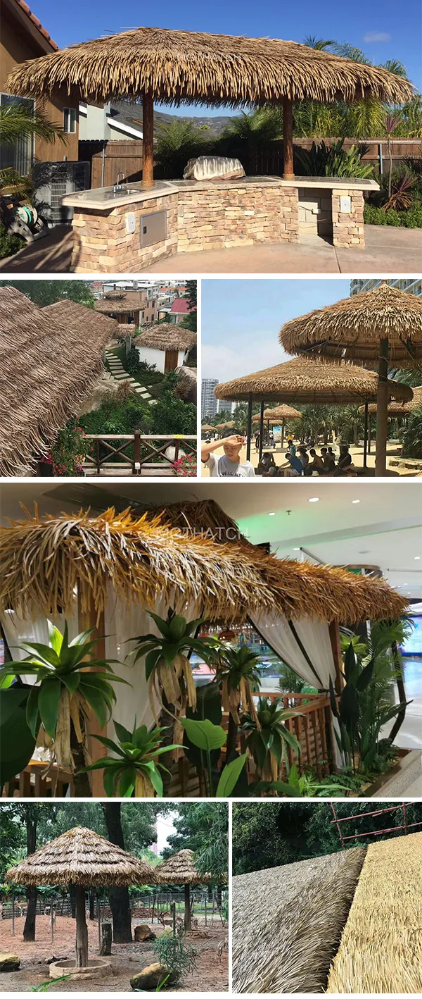 Synthetic Straw Thatch Roof for Tiki Bar