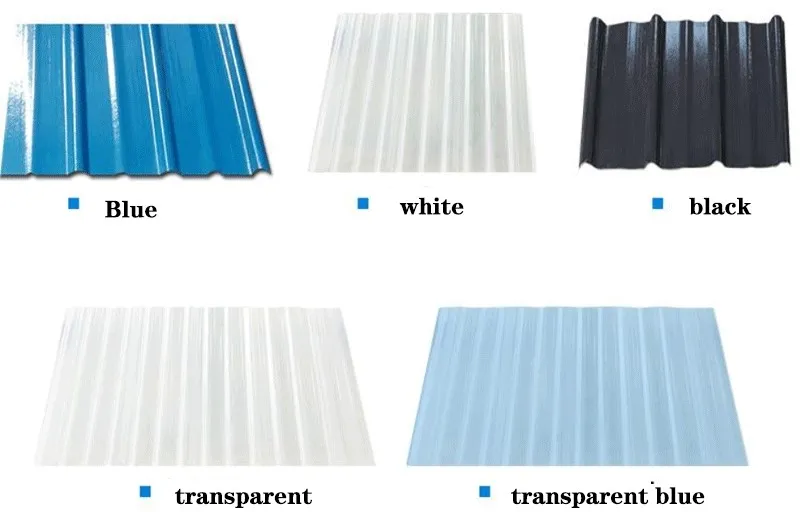 Tejas Colonial De PVC Roofing Tile UPVC Roof Shingles FRP Transparent Roof Sheet for Greenhouse