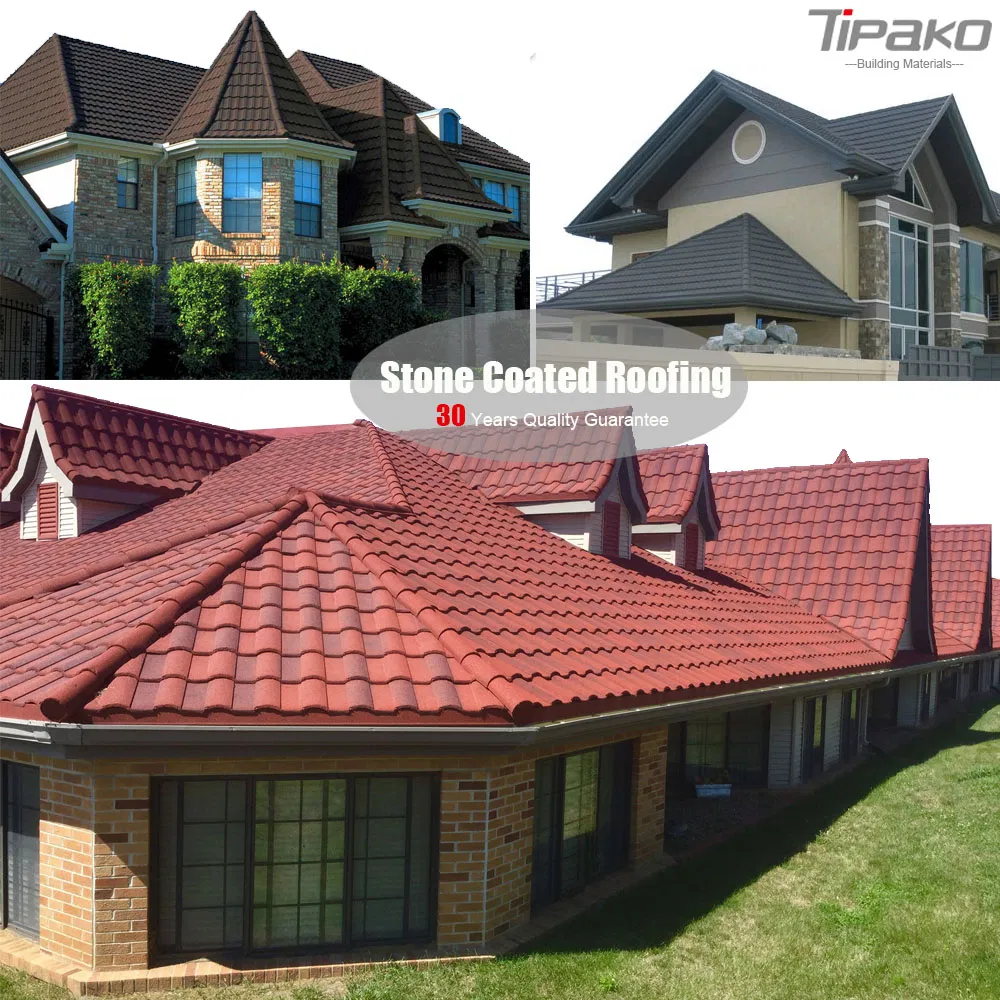 Telhados Sun Terracotta Stone Coated Metal Roof Tile in Nigeria
